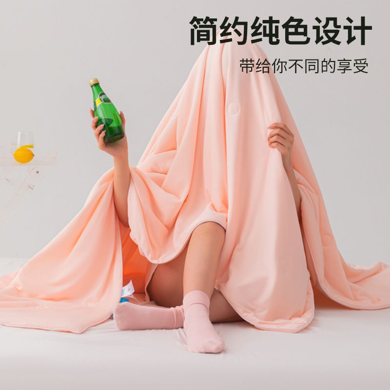 夏凉被凉感空调被冰丝夏凉夏季可机水洗单人薄款被子双人被子高清大图