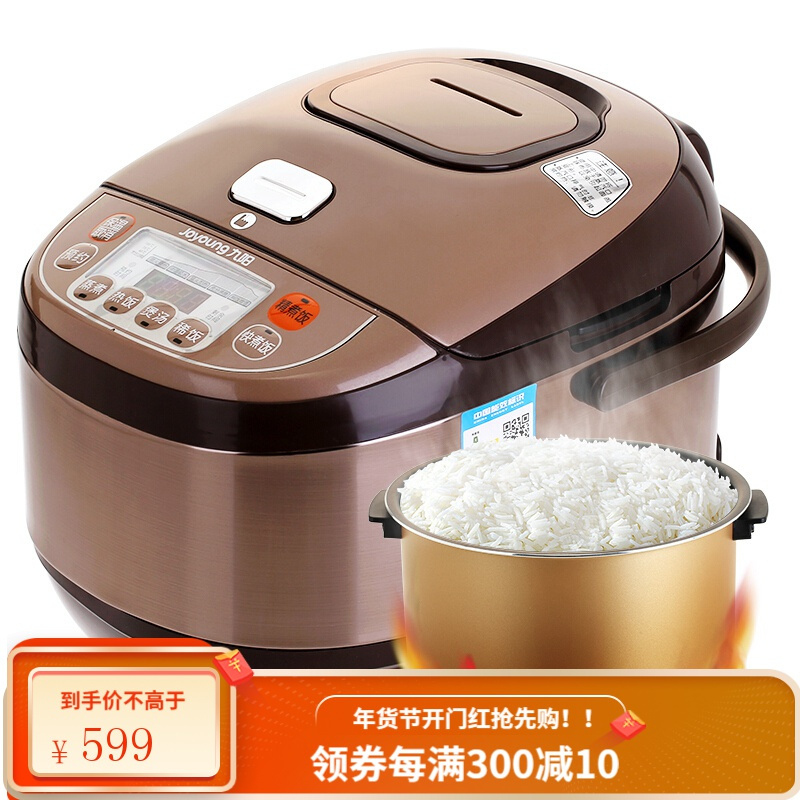 九阳(Joyoung) 电饭煲 5L家用煮饭锅 智能大容量五升电饭锅 预约保温电饭煲 50FS22