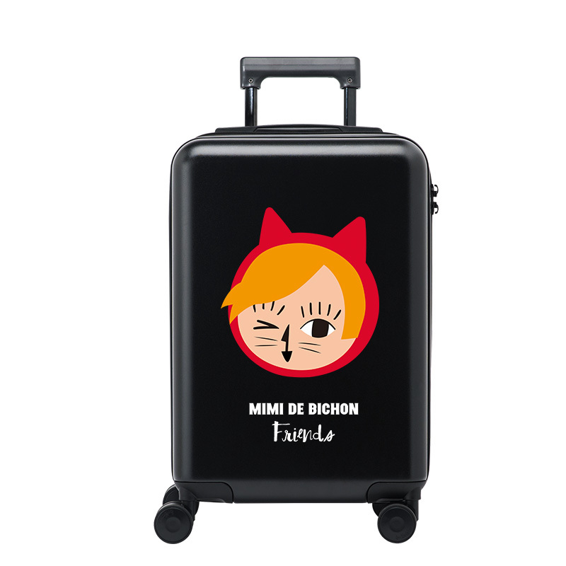 不莱玫2020新品儿童亲子插画箱20寸纯PC卡通万向轮拉杆箱女旅行箱男学生箱子出行旅游密码箱登机箱