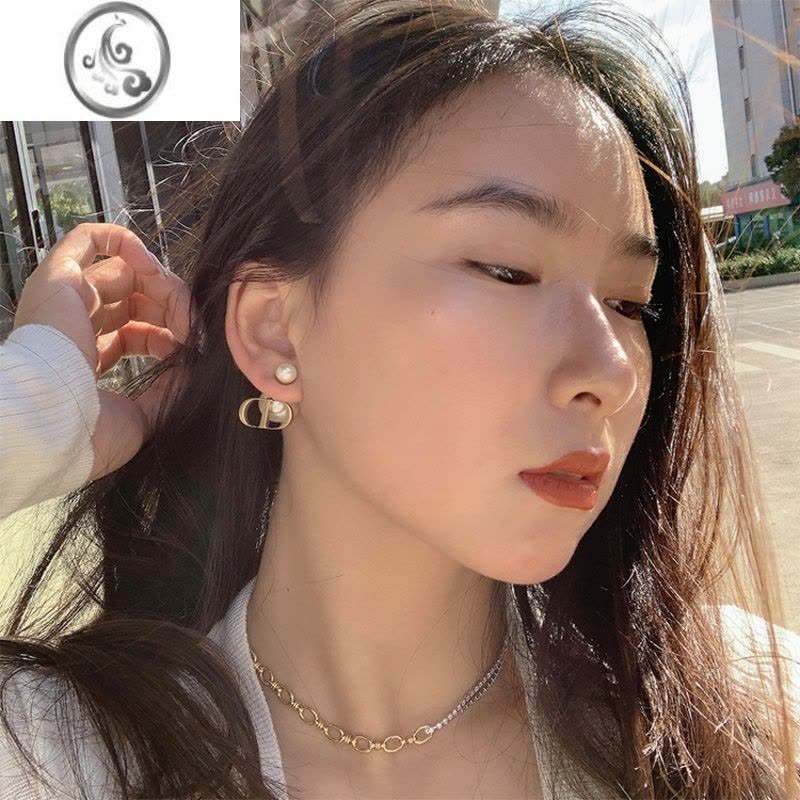 JiMiD家CD珍珠耳坠小众设计感高级复古耳环2023年新款潮气质轻奢耳饰图片