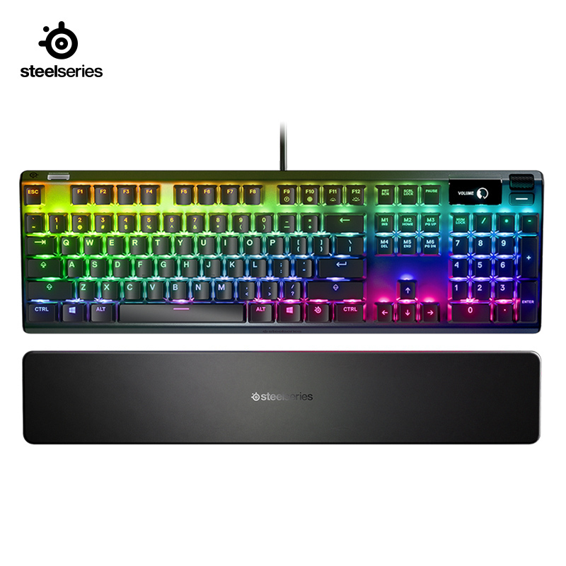 赛睿SteelSeries Apex Pro 黑色 可调触发键程 OLED免驱调节 全彩RGB背光 游戏机械键盘