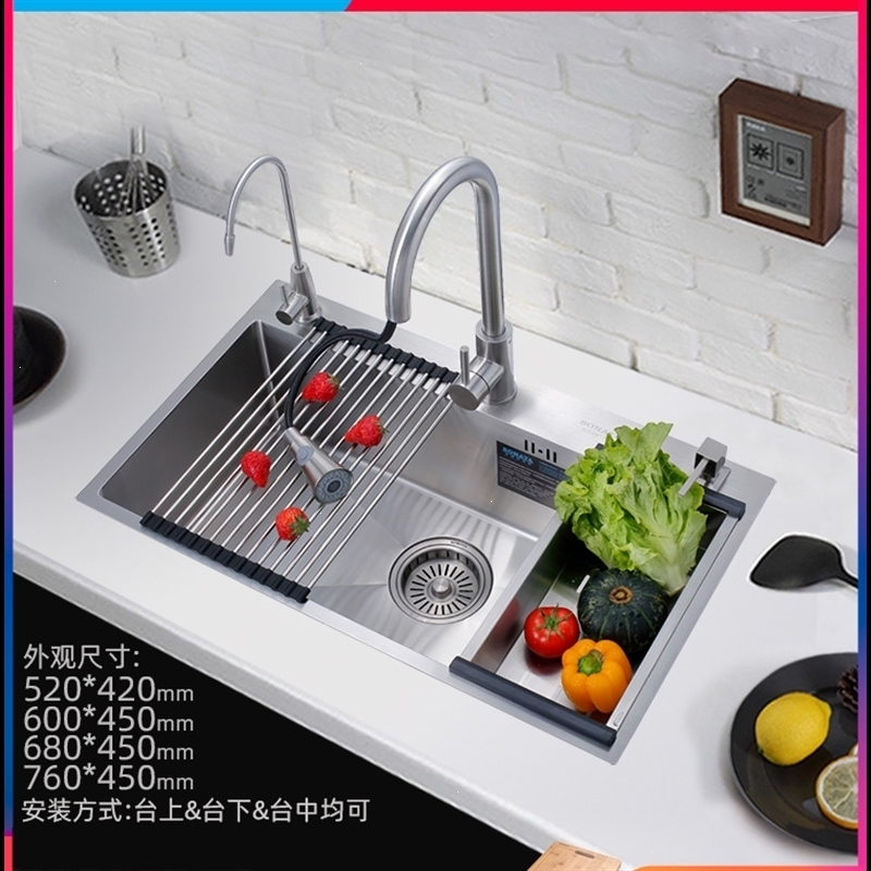 古达搁板 壁架 304不锈钢加厚古达手工水槽大单槽厨房洗菜盆洗碗池台上下套装 价格图片品牌报价 苏宁易购尚咖五金专营店