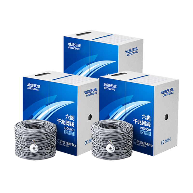 地造天成 LFH305MB 六类非屏蔽 网线 305.00 米/箱 (计价单位:箱) 灰色高清大图