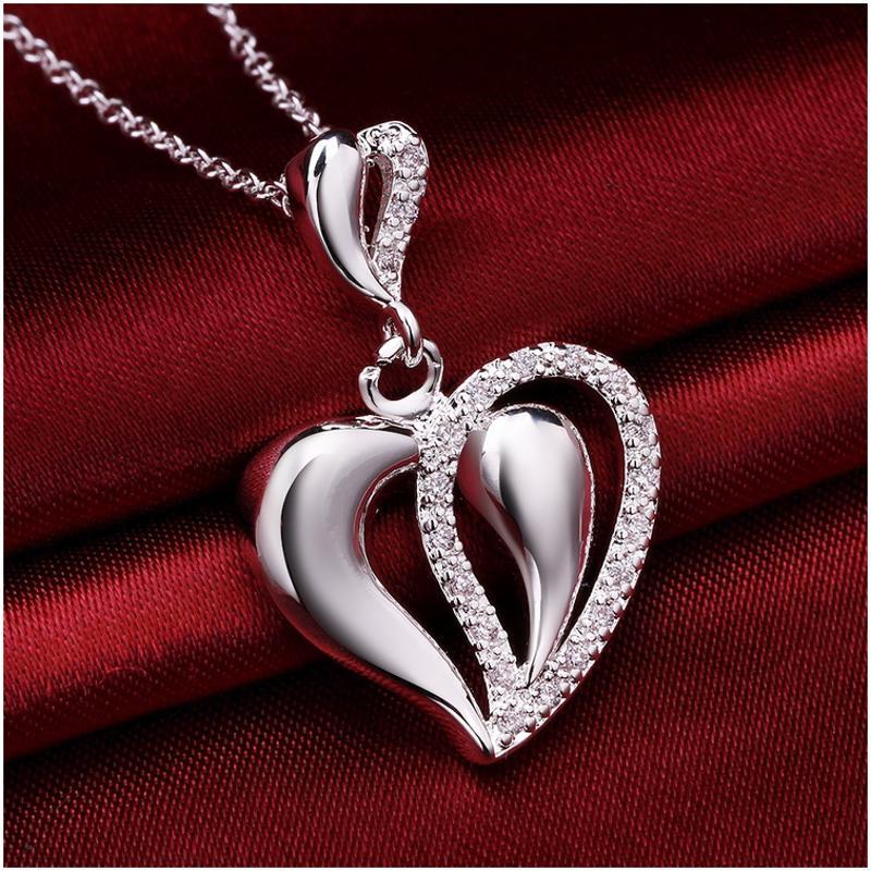 N609 Women Silver Necklace 镀925纯银女项链日韩版锁骨链潮人送女朋友七夕情人节礼物