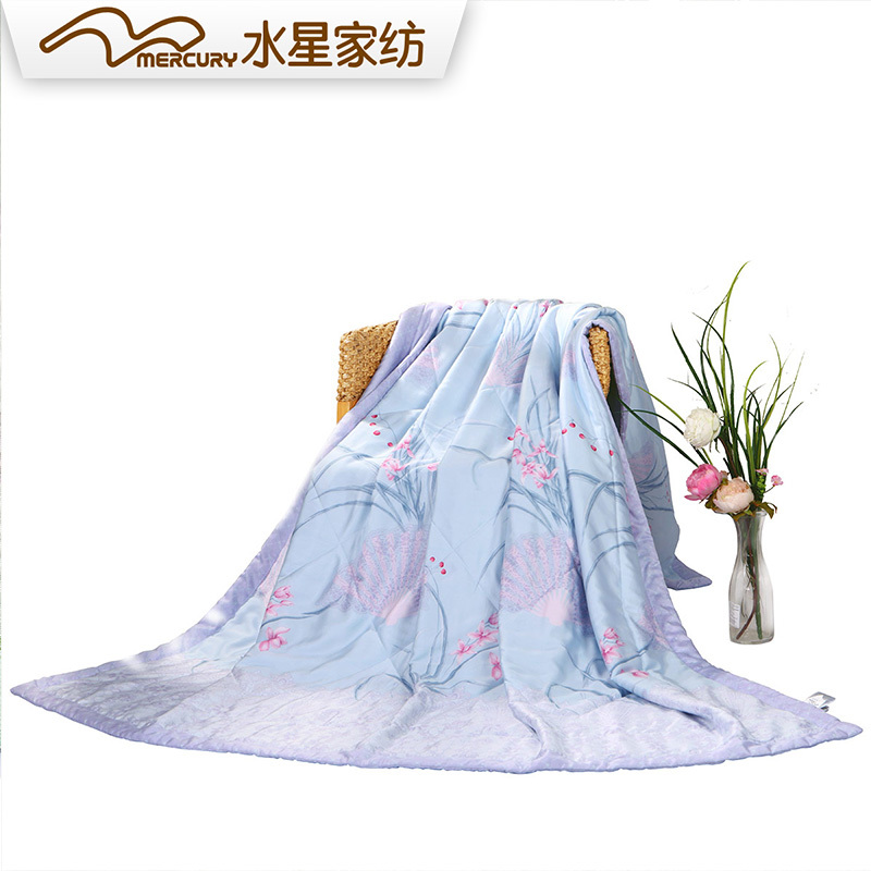 水星(MERCURY) 家纺 纤维夏被 空调被夏贡缎凉被被子被芯怀古和风天丝夏被 2018新品 150*200cm