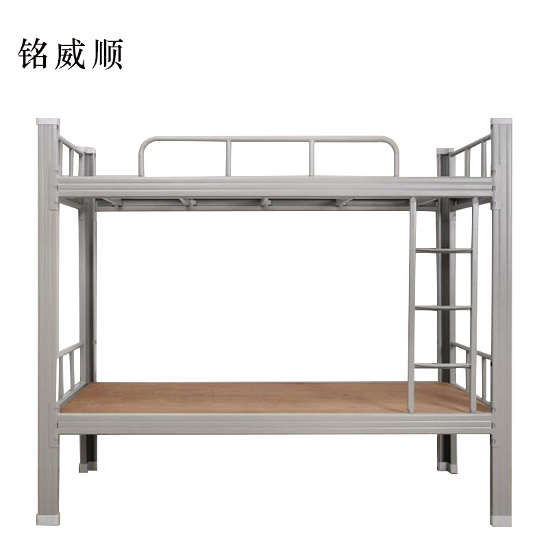 MINGWEISHUN铭威顺铁架床钢木床宿舍床灰色加厚型2000X900含床板