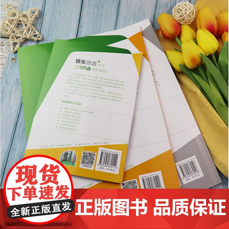 快乐德语A21学生用书+词汇手册+练习册3本套装 第二版 快乐德语A2级上海外语教育出版社新版A2第一册教程青少年德语教高清大图