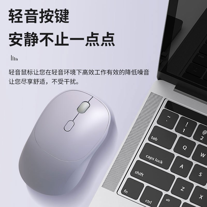 海帝星(HAIDIXING)无线鼠标电池款-烟墨黑.