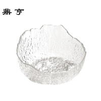 鼎亨锤目纹玻璃茶洗 功夫茶具配件茶盆果盘 大号茶杯碗盂杯洗