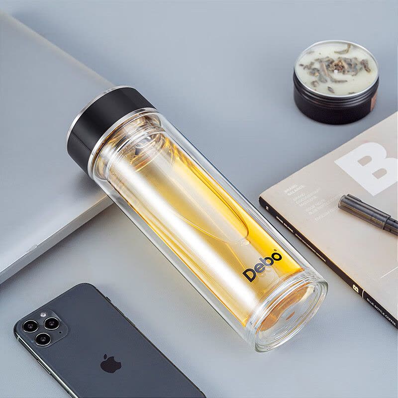 德铂(Debo)斯托尔玻璃杯双层加厚320ml茶水杯DEP-910图片