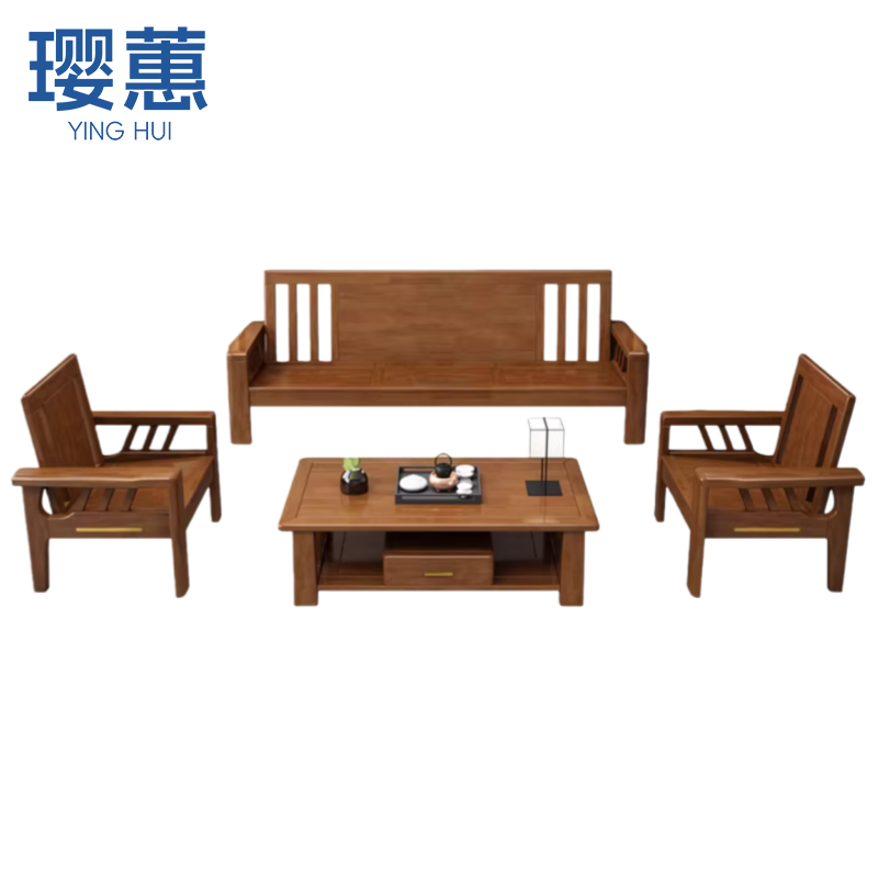 璎蕙 木沙发2+3 套高清大图