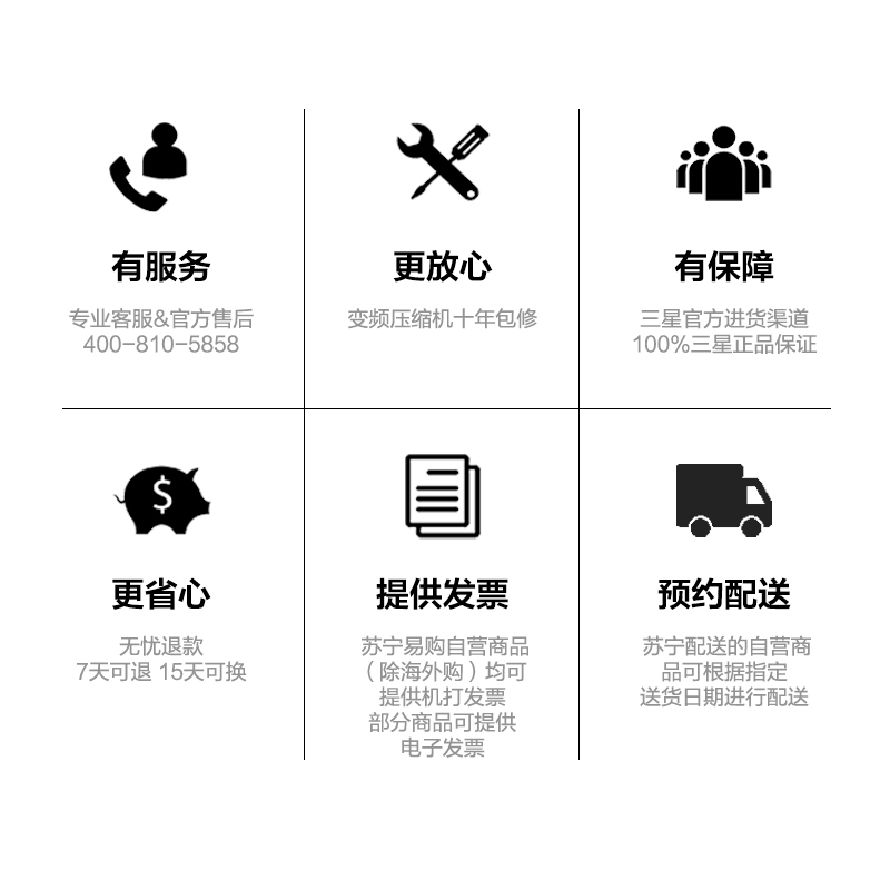 三星(SAMSUNG)565L升双开门冰箱风冷无霜智能变频低噪节能省电大容量家用电冰箱白色RS55KBHI0WW/SC高清大图