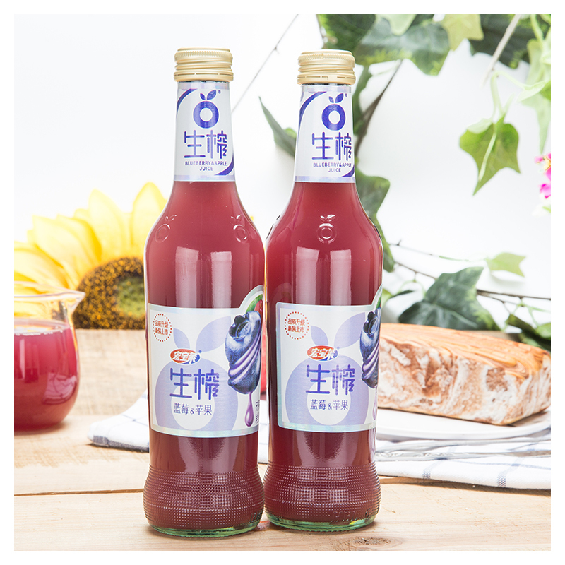 宏宝莱生榨蓝莓天然果肉300ml*15整箱