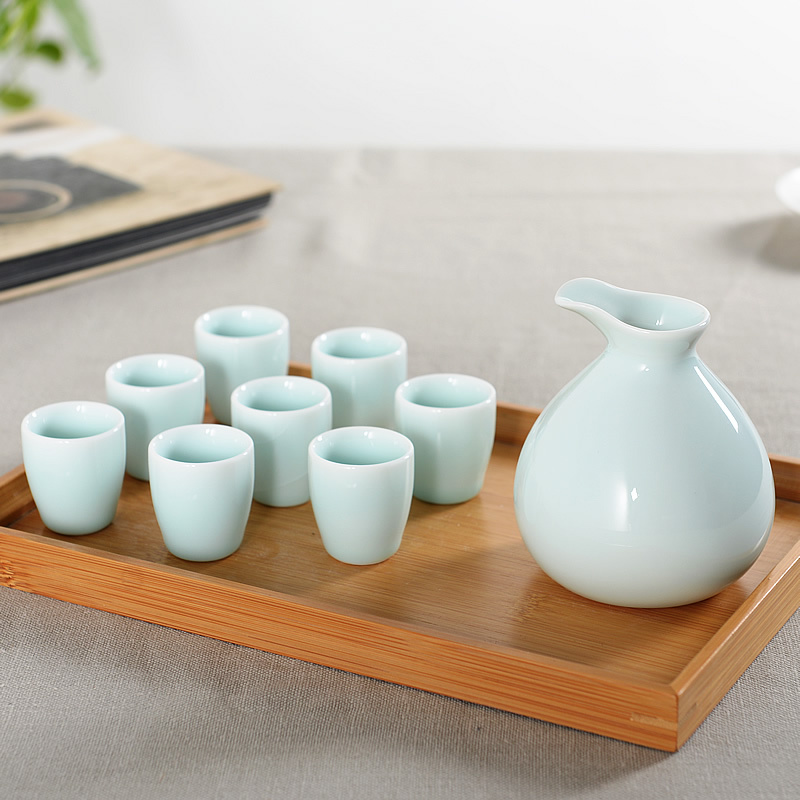 酒杯套装 陶瓷酒具 烈酒杯 白酒酒杯 分酒器 创意清酒壶 小酒盅(请先与客服确认再)