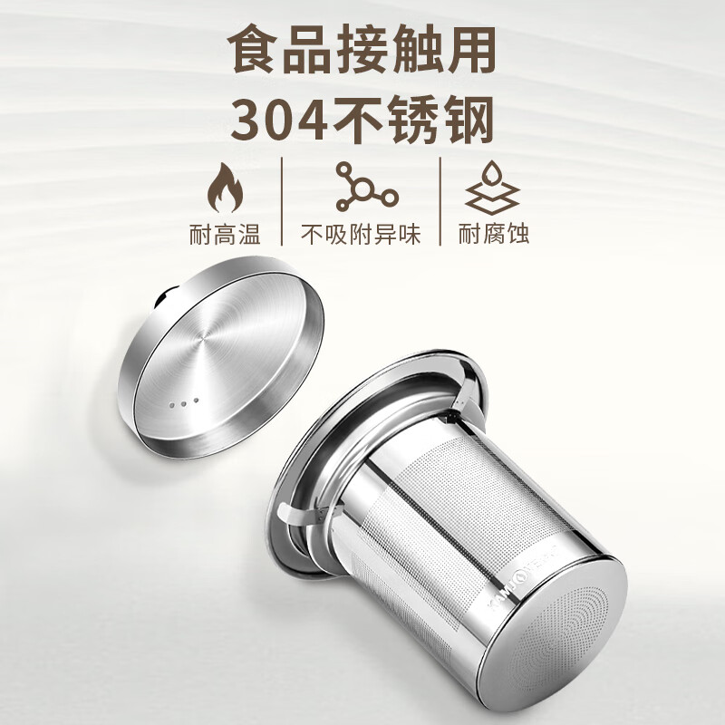 四时烟火 长壶嘴玻璃泡茶壶 耐高温304不锈钢过滤内胆花茶壶飘逸杯茶金灶艺壶 A-06 500ml高清大图