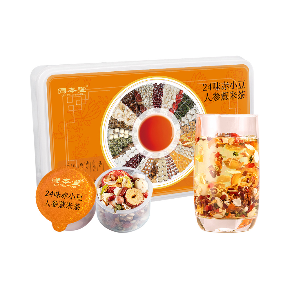 固本堂二十四味赤小豆人参薏米茶500克高清大图