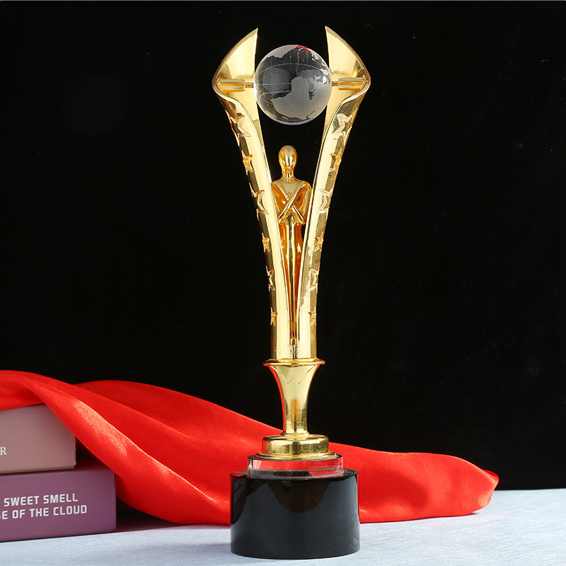 优佚新款公司荣誉颁奖奖杯大理石水晶奖杯造型新颖支持定制免费设计