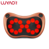 璐瑶(LUYAO)按摩枕 LY-9706十六头双键版古铜色 红外线疗法 定时功能 记忆功能恒温热敷 颈部腰部背部全身按摩