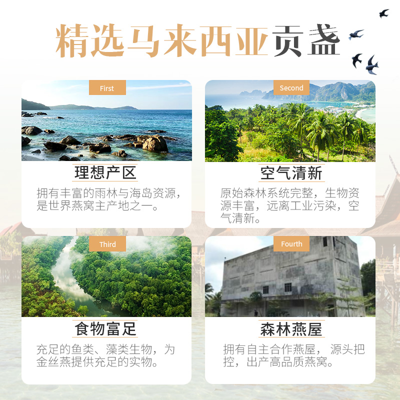 庄民燕窝50g干燕窝白燕盏 贡盏6A盏正规马来西亚进口溯源 正品女人孕妇滋补品不刷胶泡发度高一盏一码礼盒装高清大图