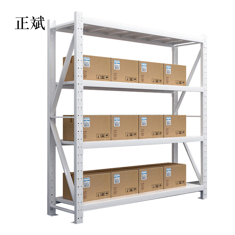 正斌仓库仓储货架四层金属五金货架家用中型重型置物架展示架子承重200kg高清大图