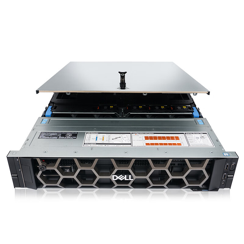 戴尔(DELL)R740 2U机架式服务器主机4210R 128G 2*960G 3090独显H750阵列卡双电