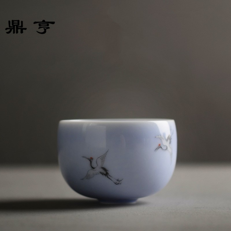 鼎亨景德镇纯手工釉上精品主人杯薄胎品茗杯茶具茶杯