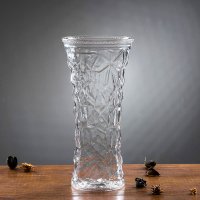 大花瓶落地客厅创意透明美式插花花瓶陶瓷器落地欧式富贵竹装饰品中式仿真花摆件落地花