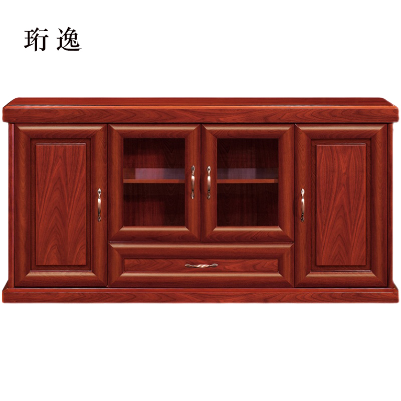 珩逸胡桃色餐边柜简约茶水柜四门1600*400*800【工厂现做 7天内发货】