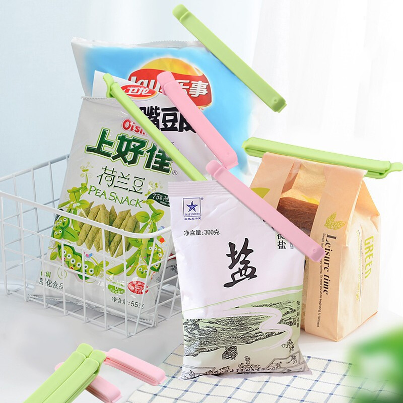 茶花密封夹食品零食夹子密封器塑料袋封袋夹家用茶叶密封夹 大号3只