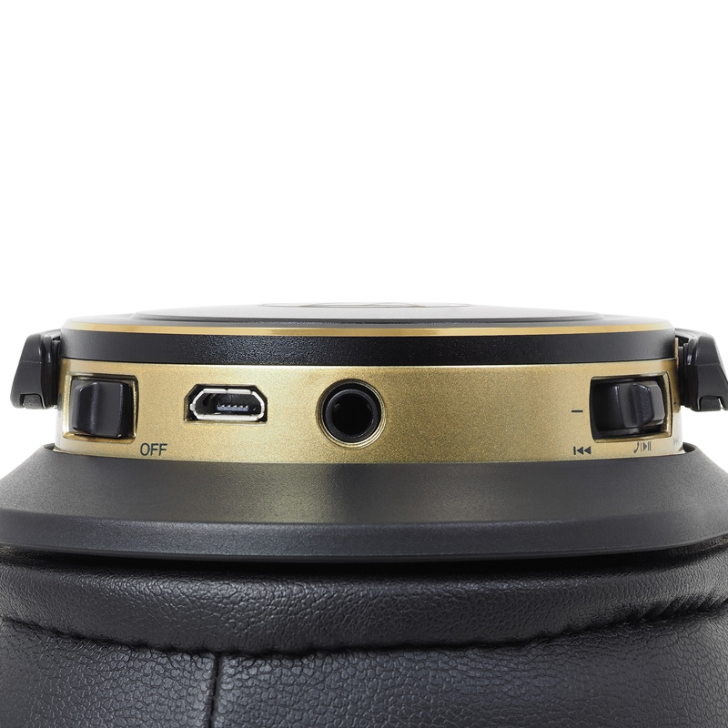 Audio Technica/铁三角 ATH-WS660BT BGD黑金色重低音蓝牙无线头戴耳机三玖耳机