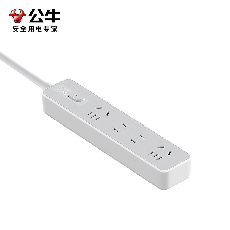 公牛(bull)GN-Z1221T全长3米四插位插座插排带线多功能家用拖接线板宿舍排插多孔位延长线插线板