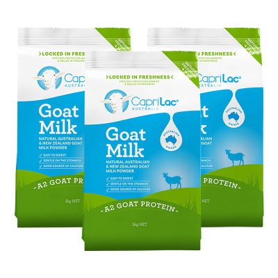 【3袋装】澳洲CapriLac成人全脂羊奶粉1kg