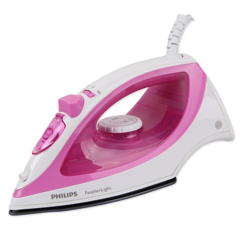 飞利浦（Philips） 蒸汽电熨斗 GC1418/02 家用手持蒸汽多档调节 防滴漏 强力除皱大功率 不粘底板 粉色