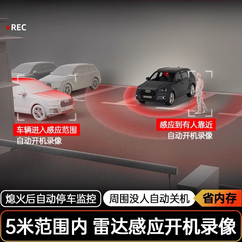 行动家行车记录仪360度高清无死角全景停车监控24小时汽车哨兵模式前后高清大图