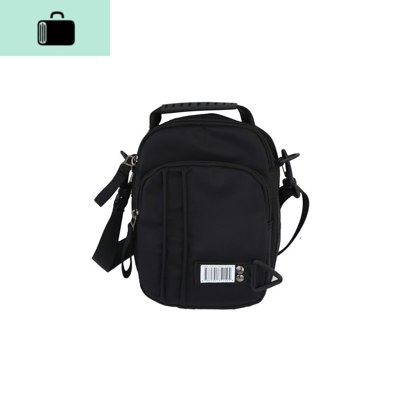 多功能斜挎包男女背包单肩包复古挎包网红嘻哈机能潮小差包NEW LAKE 黑色