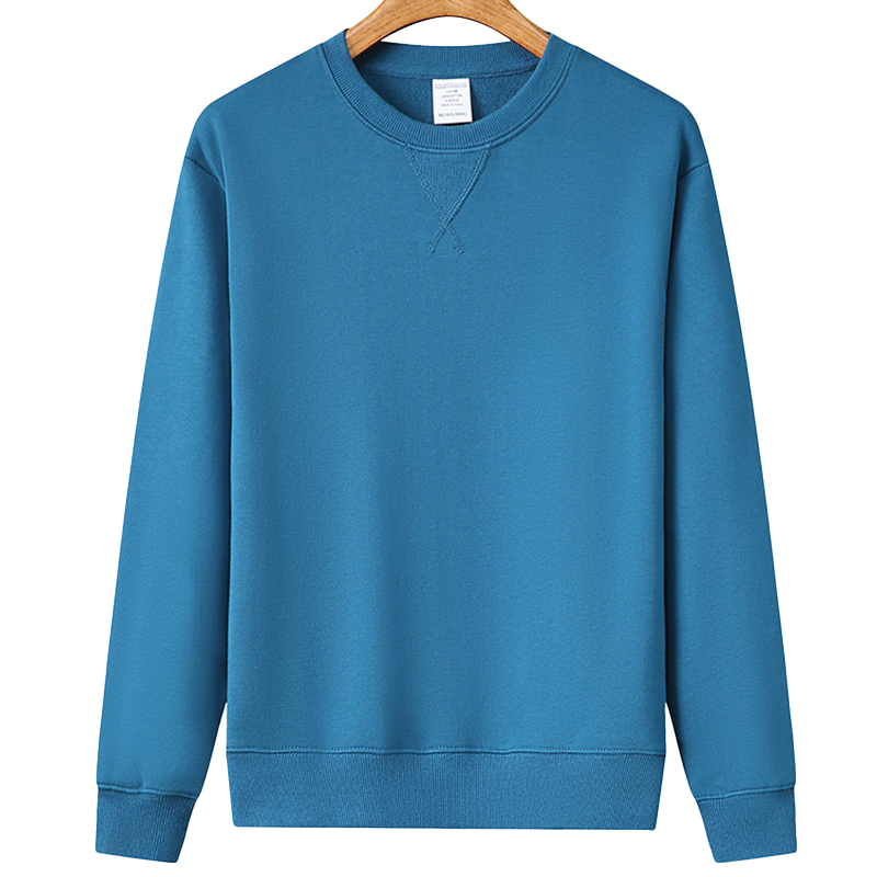 恒源祥纯棉卫衣男士长袖t恤宽松圆领2024春秋季中老年爸爸打底衫高清大图