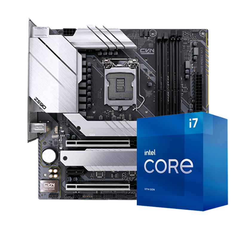 七彩虹CVN Z590M GAMING PRO V20+Intel i7-11700 CPU主板套装