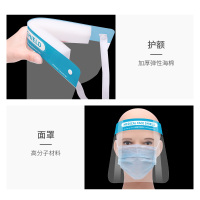 海纳斯(HANASS)其它医用辅料医用隔离面罩头戴式护脸保护面部眼睛防风防沙防雾防飞溅防液体面罩透明全方位全脸防护