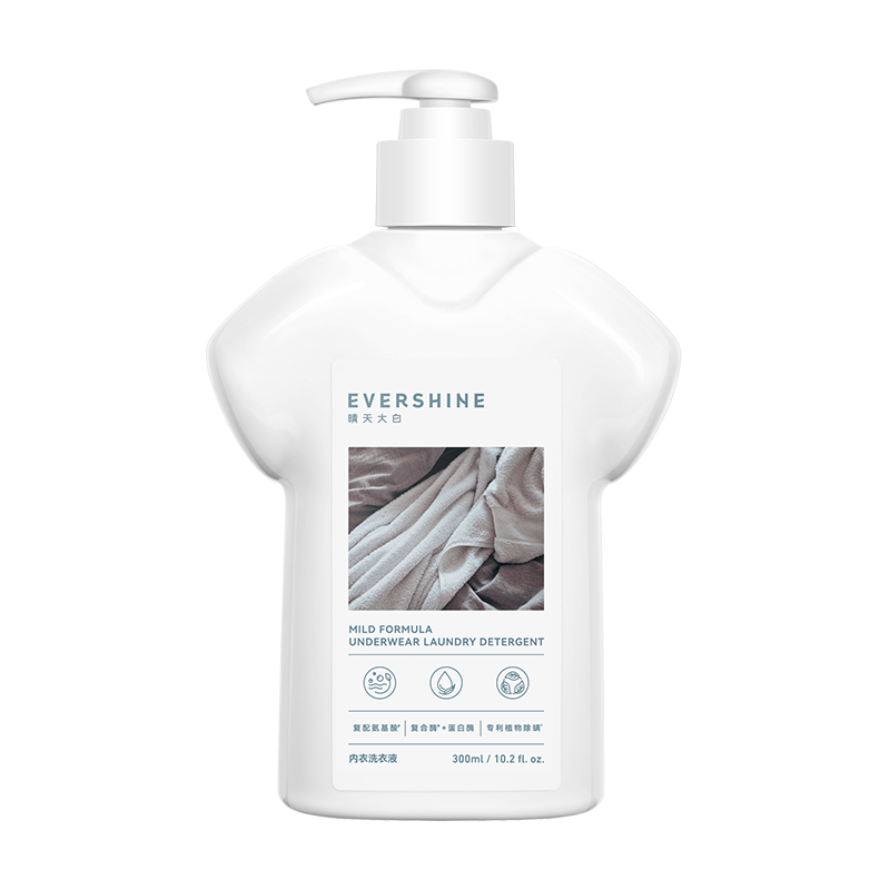 EVERSHINE晴天大白内衣洗衣液内衣洗衣液300ml*2瓶(夏槿凉安+半岛弥音)+旅行装100ml*1瓶(影中花叶)高清大图