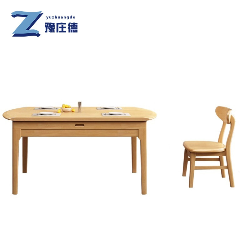 豫庄德职工餐桌一桌六椅套
