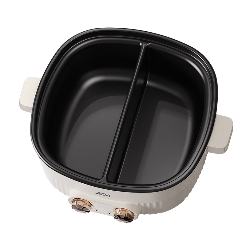 北美电器(ACA) 双控鸳鸯锅 ALY-G05HG01J 白色 5.0L高清大图