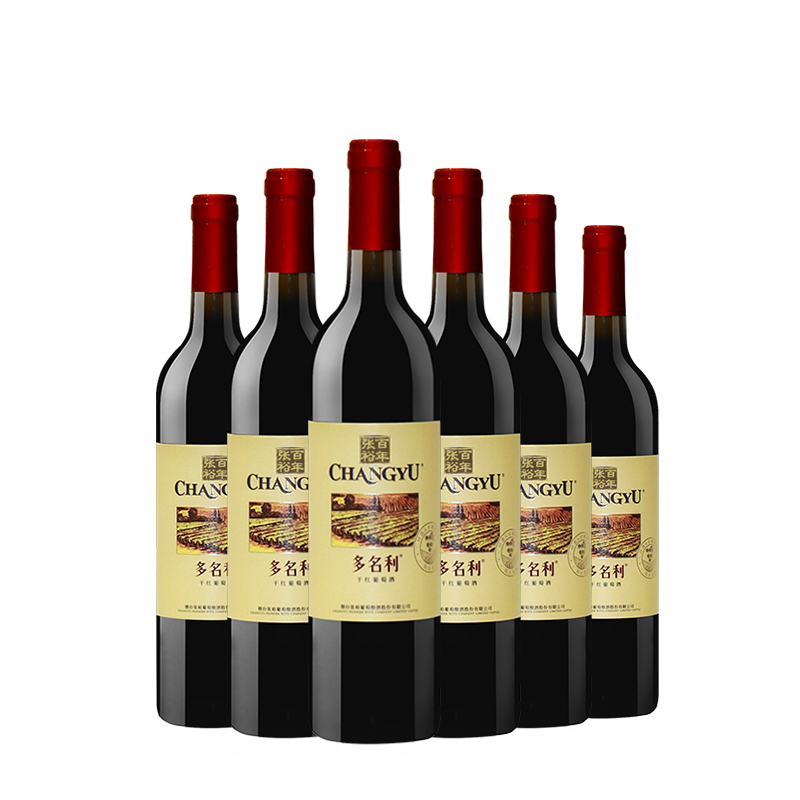 张裕多名利赤霞珠干红葡萄酒750ml*6瓶干型红酒国产烟台阳光海岸整箱