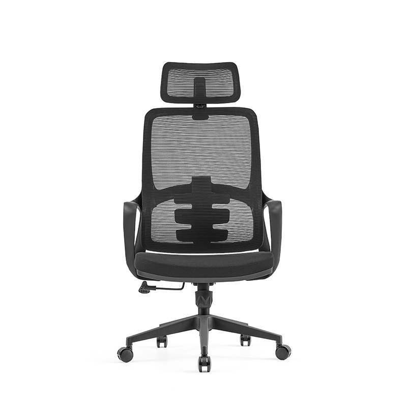 初嘉CJ-7015办公椅转椅电脑椅网布学习椅高背职员椅 黑框高清大图