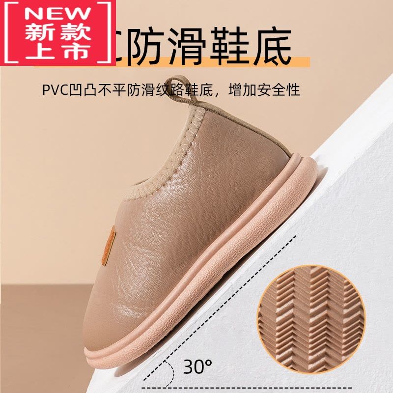 可莉允儿童棉拖鞋秋冬男宝宝防滑防水厚底包跟加绒软底室内家居女童棉鞋图片
