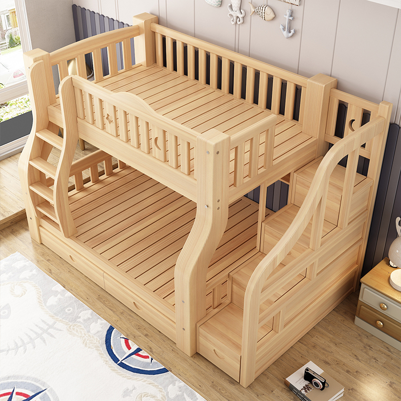 都市名门 儿童床实木床现代简约子母床北欧上下床双人床双层床高低床