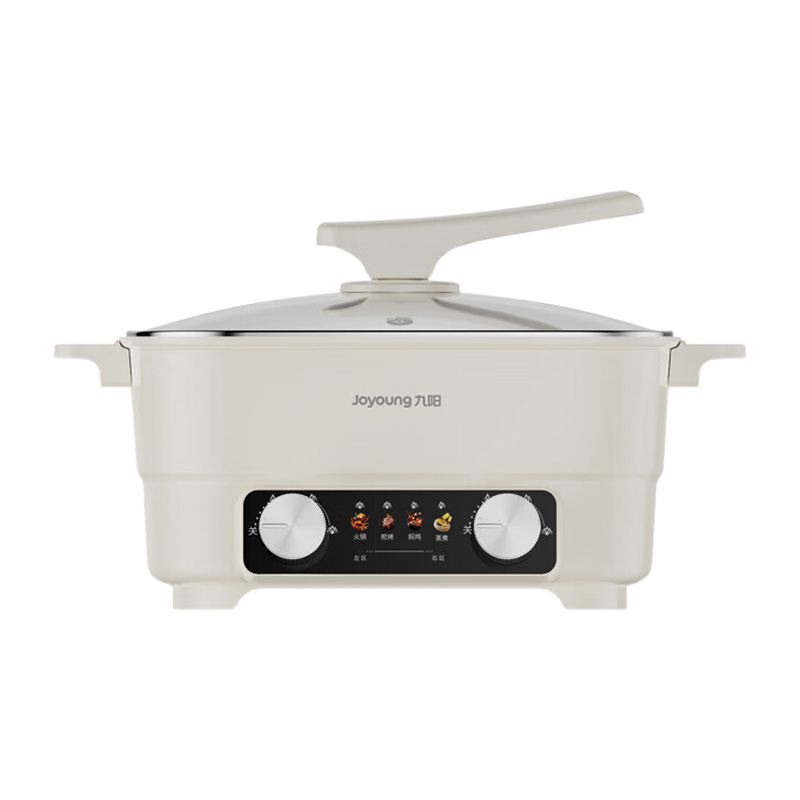 九阳电火锅6L双旋钮独立控温不沾涂层方便清洗HG60-G366