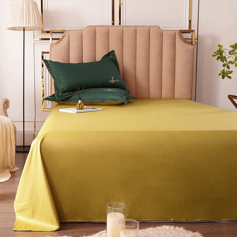 美帮汇简约色北欧床上四件套1.8m被单双人床被罩刺绣床单单人宿舍高清大图