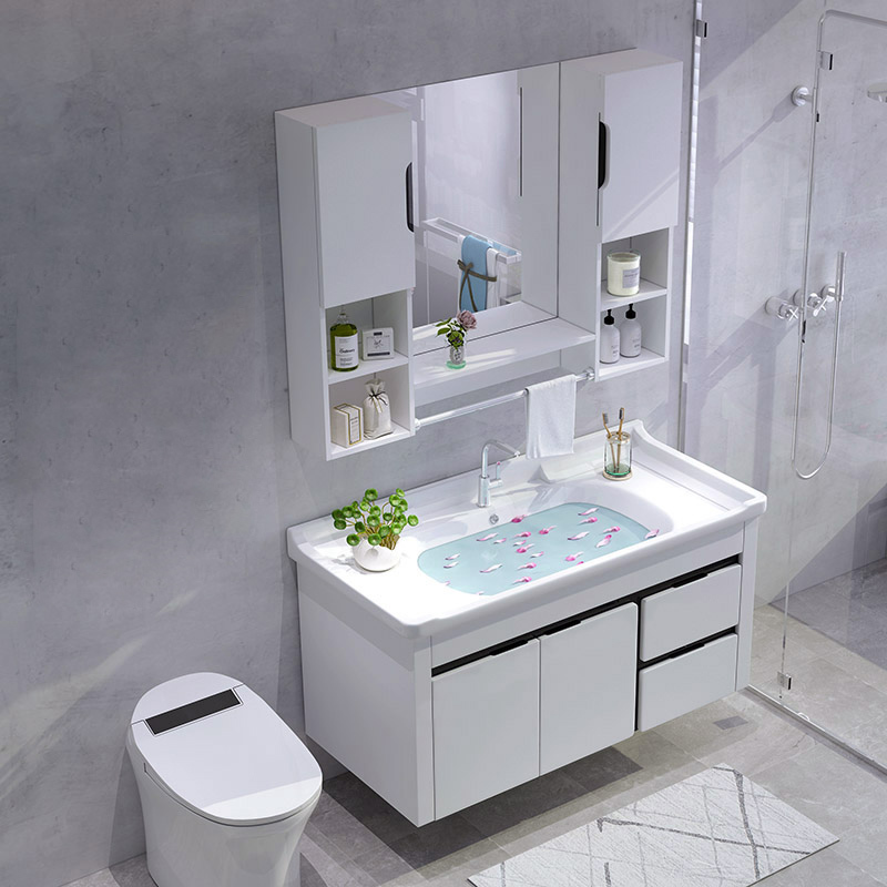 闪电客简约现代浴室柜组合卫生间洗漱台洗手池洗脸面盆厕所卫浴柜小