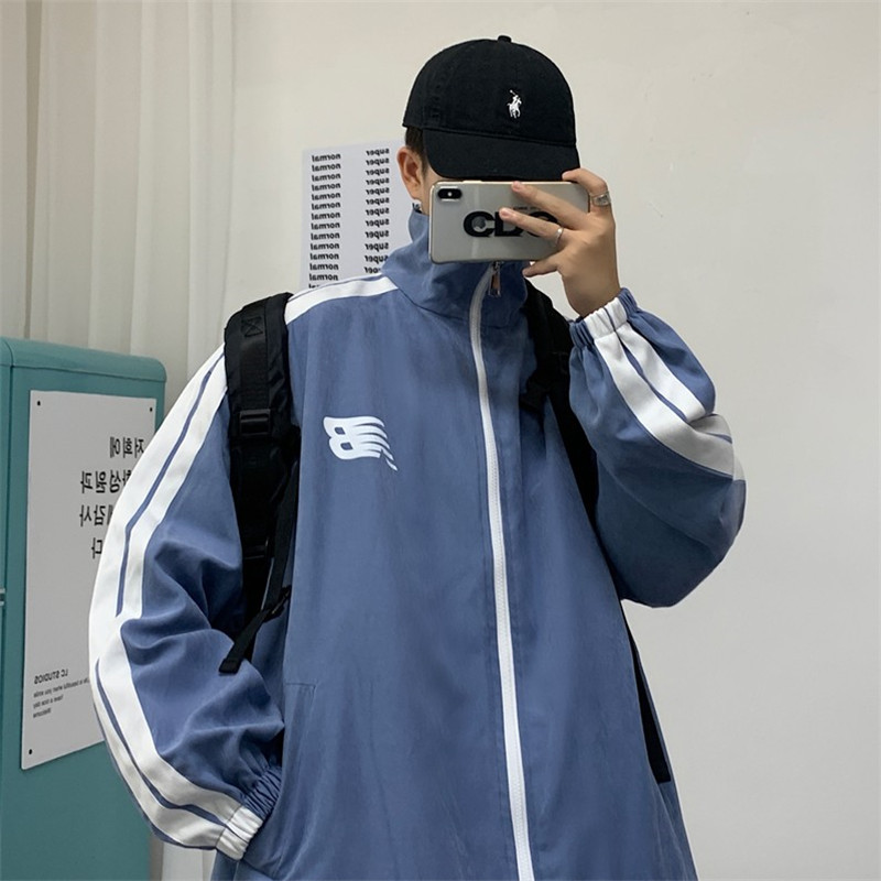 NEW LAKE春秋季外套男韩版潮流炸街嘻哈潮牌运动夹克开衫棒球服学生褂子潮夹克
