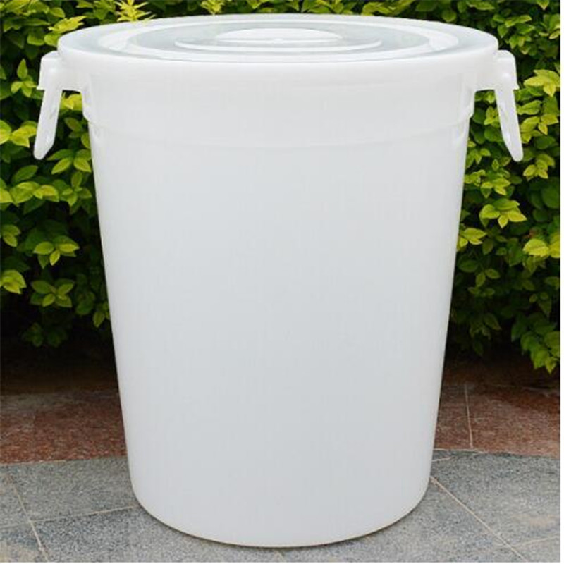 yimo大号塑料桶加厚垃圾大水桶白色视频